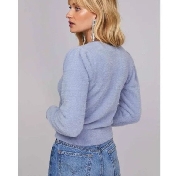 ASTR Sheresa Wrap Sweater Soft Blue - Picture 2 of 9